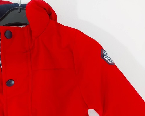Children's F&F Rawesome Dude Kids Long Sleeve Fixed Hooded Jacket Red 1.5- 2 Yrs - Picture 5 of 11