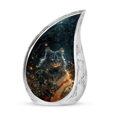 Majestic Mystique Cat Urn - Small Urn For Human Ashes - Urn For Ashes Adult Male