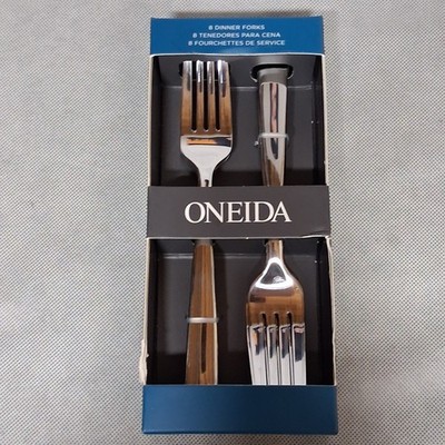 Oneida Monolith Dinner Forks 8 Stainless Steel 8'' New in Box
