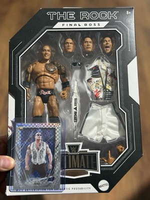 Mattel WWE Ultimate Edition The Rock 2024 Action Figure w/ Topps