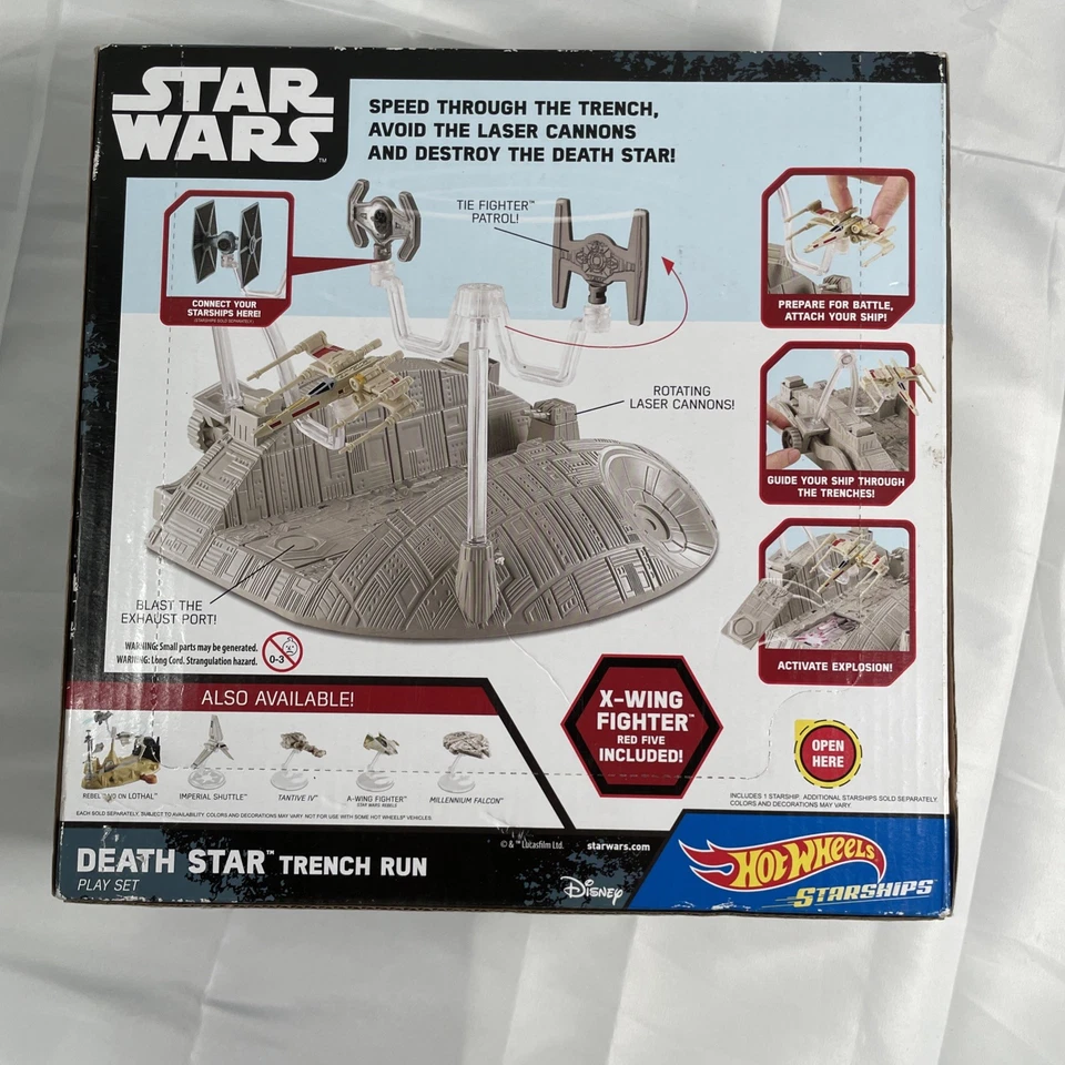 STAR WARS Hot Wheels Starships Disney Death Star Trench Run Play Set NIB 2016 - Image 3 of 4