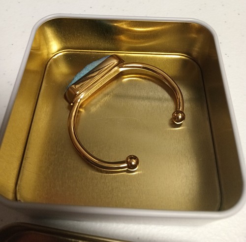 KINSLEY ARMELLE GOLD ORDINE BLUE QUARTZ BANGLE - Picture 9 of 9