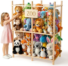 Large Stuffed Animal Storage Organizer for Kids - Holds 20 Plush Toys
