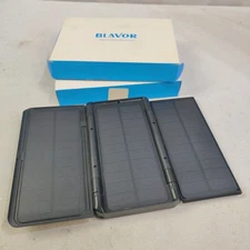 LOT OF 2 - BLAVOR Solar Power Bank Portable Charger 10000mah External Battery