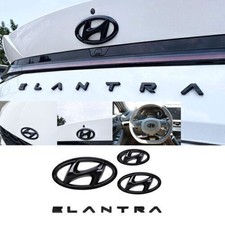 Fit For Hyundai Elantra 2025-2026 Glossy Black Front Rear Logo Emblem Badge 10x