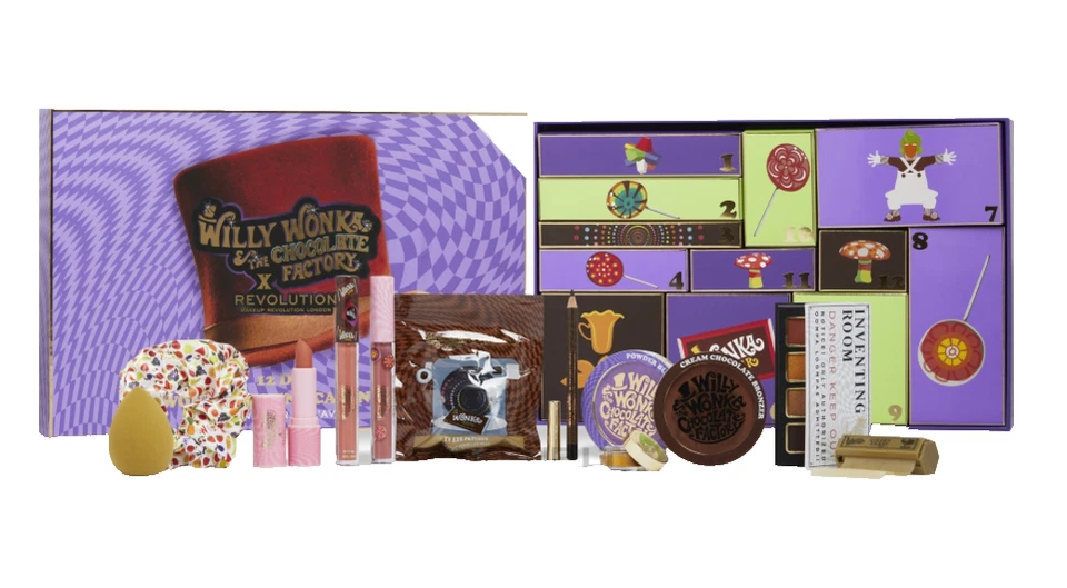 Makeup Revolution Wonka Advent Calendar Christmas Toy Set Holiday Gift - Image 3 of 4