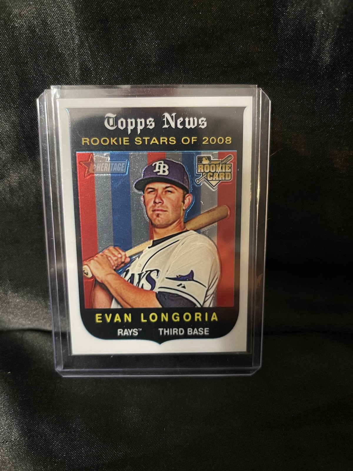 Evan Longoria 2008 Topps Heritage Chrome Refractor Rookie Card 1925/1959