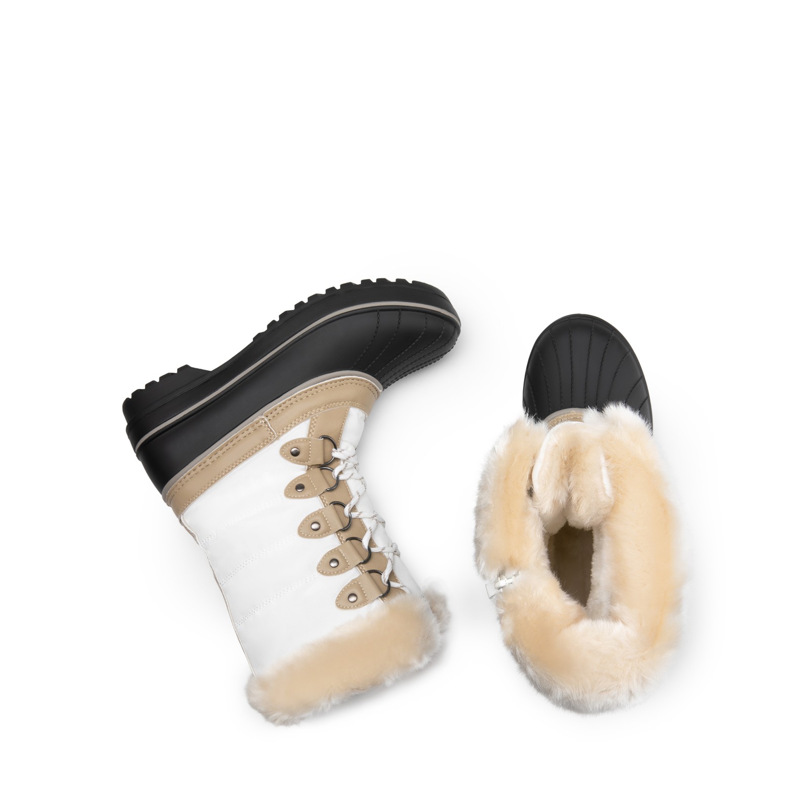 Dream Pairs Women Mid Calf Warm Snow Boots Non-Slip Winter Outdoor Ski Boots