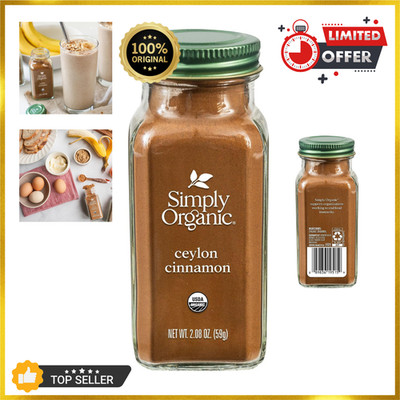 Simply Organic Organic Ground Ceylon Cinnamon, GMO Free 2.08 oz Bottle - NEWEST!