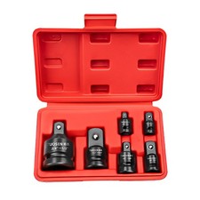 6 Piece Impact Socket Adapter and Reducer Set Female to Male 3/4" 1/4" 3/8" 1/2"