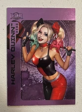 2025 Upper Deck Metal Universe Batman #35 Harley Quinn Purple FX Parallel Card