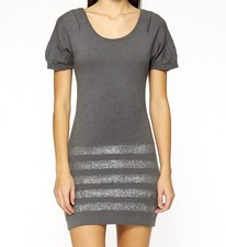 Miss Me Women’s Dress Wool Cashmere Knit Blend Shoulder Zip Embellished Y2K