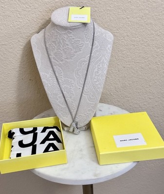 Women MARC JACOBS Sparkly Quirky fun Icy The Pavé Kiki boot necklace Gift Box