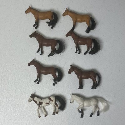 Vintage 1998 M.M.T.L HORSES Lot 8 Horses Mini Play Figures Farm Ranch Equestrian