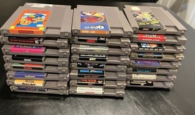 Nintendo NES 24 Different Game Lot-Super Mario-Tetris-Donkey Kong-Jaws-Untested