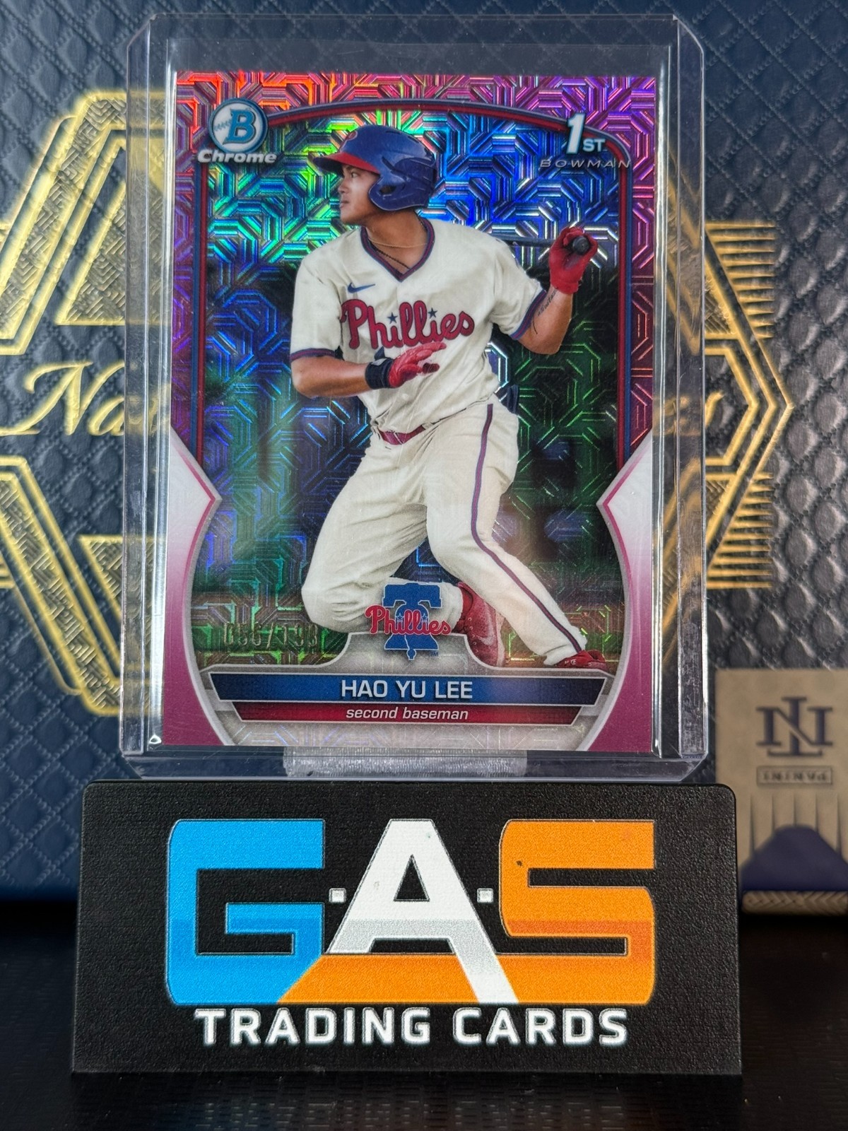 2023 Bowman - Chrome Prospects Hao Yu Lee #BCP-52 Pink Mojo Refractor /199 (RC)