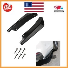 Durable Black Car Rear Bumper Lip Splitter Protector - Easy Installation Kit