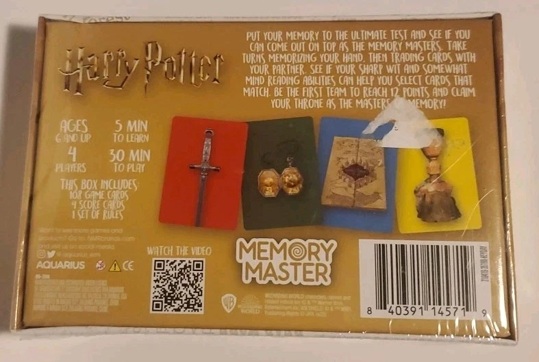 Brand New Sealed - Harry Potter Memory Master Card Game - Image 2 of 2