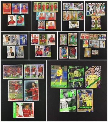 Cristiano Ronaldo Lot 46 Sticker + 8 Card Panini Calciatori, La Liga, World Cup - Photo 1/4