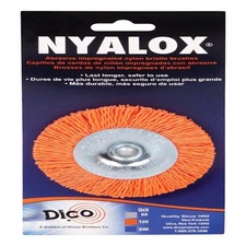 Dico 541-777-3 Nylon NYALOX Medium Crimped Mandrel Mounted Wheel Brush 3 in.