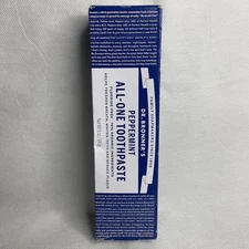 Dr. Bronner's All-One Toothpaste Peppermint 140g Fluoride Free 70% Organic