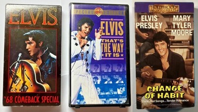 Elvis Presley 68 Comeback Special-That's the Way It Is-Change of Habit VHS Lot!