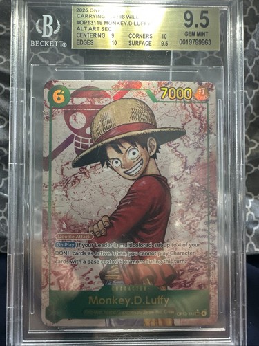 Monkey.D.Luffy graded BGS 9.5 for sale on eBay