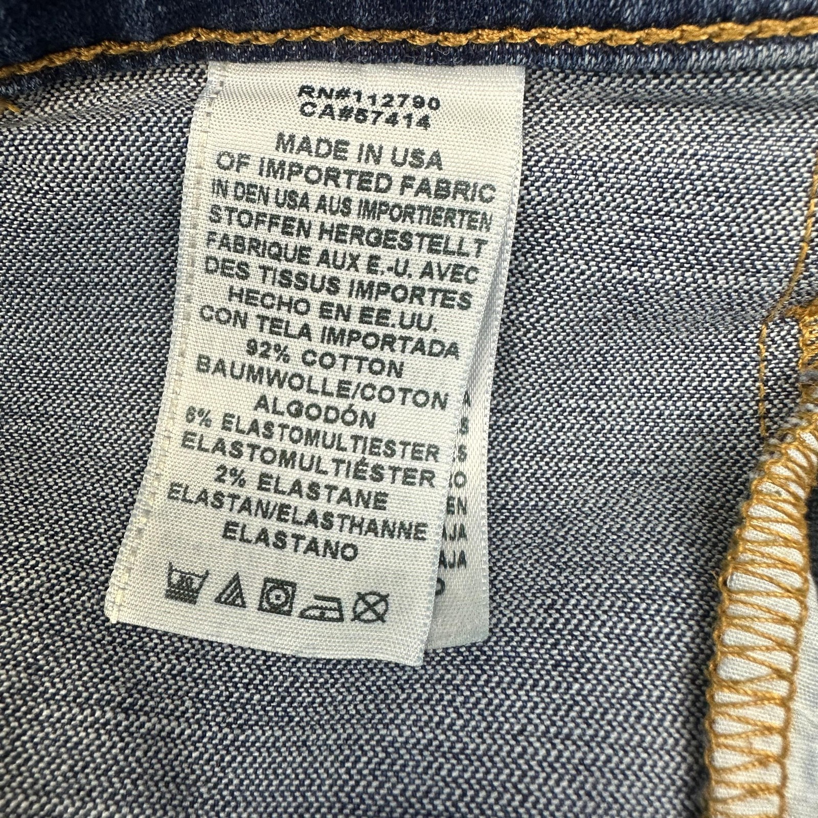 True Religion Jeans Mens 38 Blue Stretch Denim Buckle Detail Made USA Modern Fit thumbnail 14