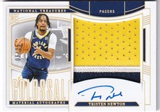 2024-25 Panini NT NBA CMA-NEW Tristen Newton Rookie Patch On-Card Auto Gold 6/25
