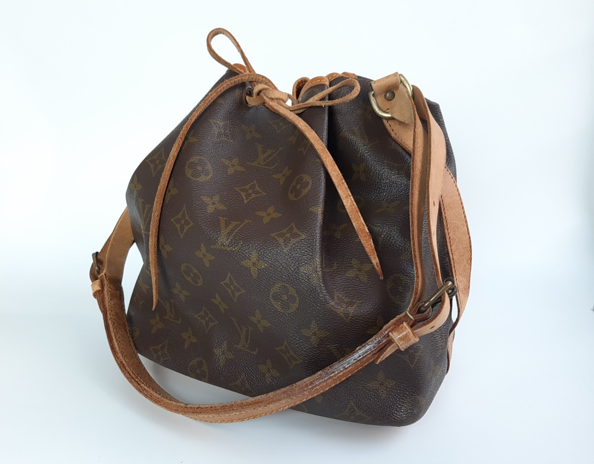 Louis Vuitton Petit Noe M42226 LV Shoulder Bag Brown Monogram PVC