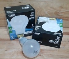 2 2CT 4 BULBS: FEIT ELECTRIC LONG LIFE 3-WAY 30-70-100w ADJUSTABLE SAVES