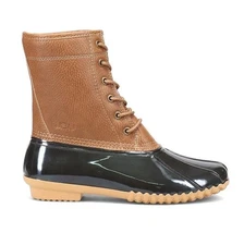 JBU Womens 8 M Chocolate Brown Leather Waterproof Lace Up Boots NIB KZ6