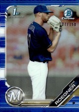 2019 Bowman Chrome Blue Ref #BCP-238 Cam Roegner FB 137/150 Brewers