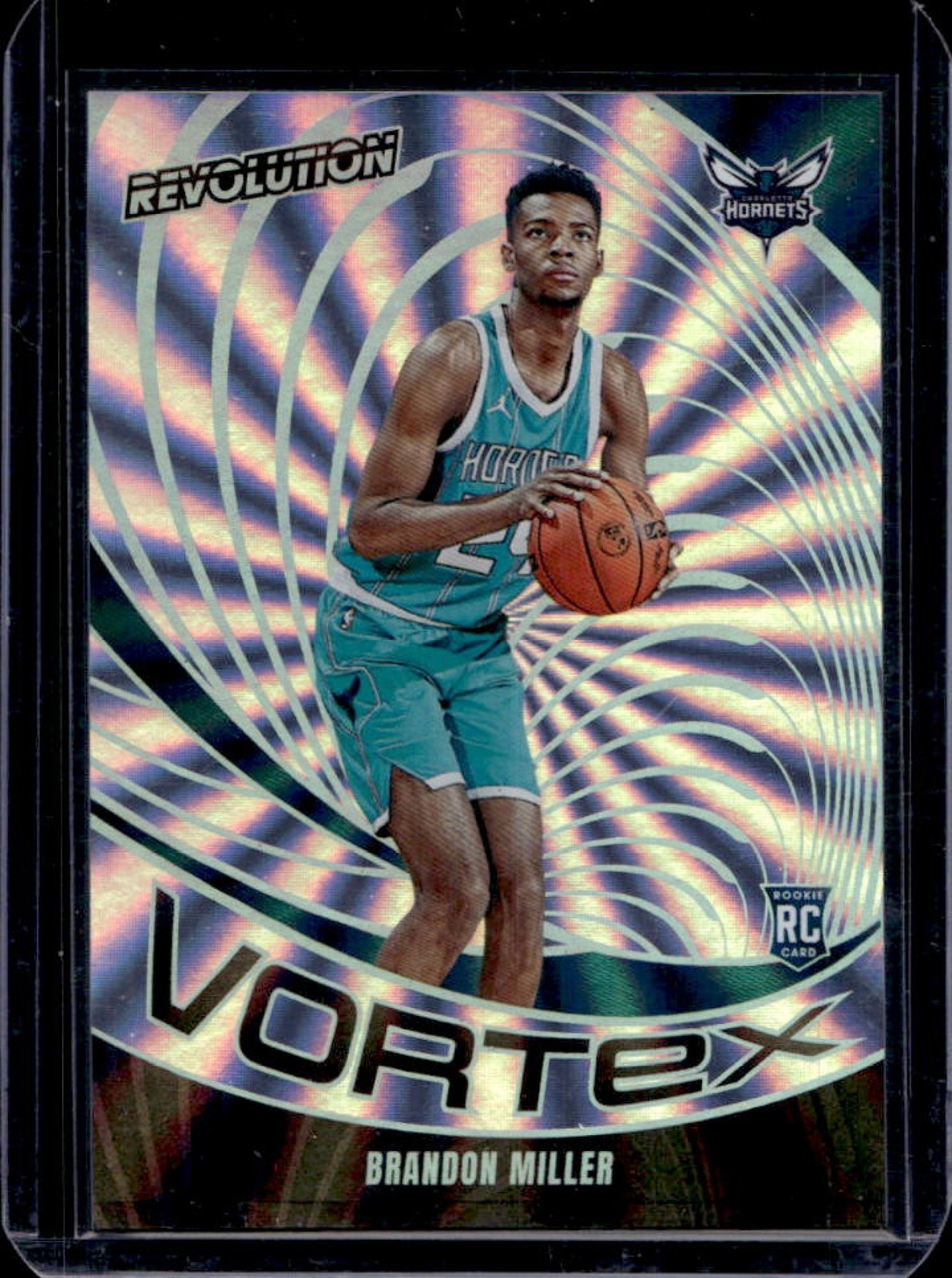 2023-24 Panini Revolution Brandon Miller Vortex RC Sunburst #56/75 Hornets