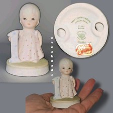 EvezBeadz First Birthday Ceramic Lefton Figurine 1982 Vintage Baby Cake Topper