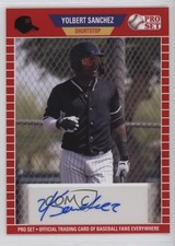 2021 Leaf Pro Set Baseball Blaster Auto Yolbert Sanchez #PS-YS1 Auto gx8