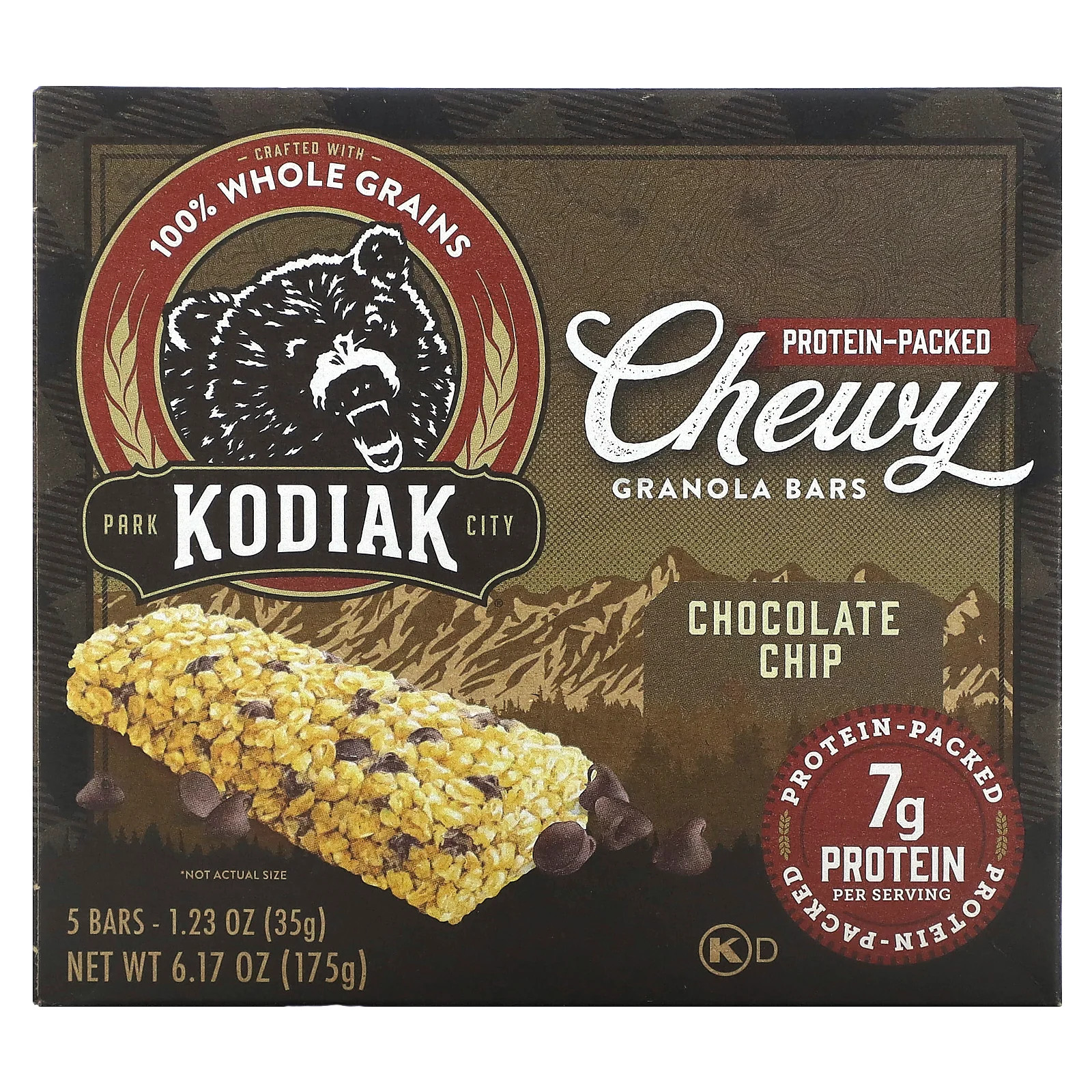 Chewy Granola Bars шоколадная стружка 5 батончиков 123 унции 35 г каждый 2590₽