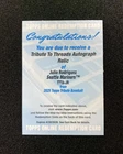 2025 Topps Tribute To Threads Julio Rodriguez Relic Auto Redemption -KS20