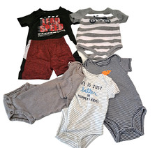 Lot of Baby Boy Clothing 0-3 Months Carter's CIRCO Reebok Short Sleeves