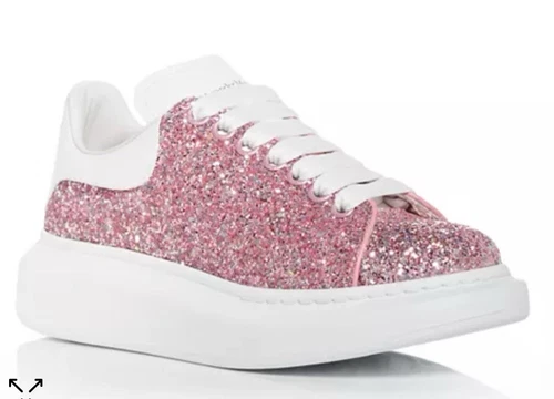 Alexander McQueen sneaker oversize glitter discoteca bambini taglia 11 28