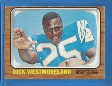 1966 TOPPS FOOTBALL (EX) # 87 DICK WESTMORELAND - 1st YEAR MIAMI DOLPHINS