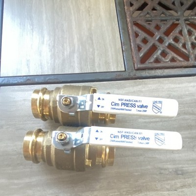 Cim Brass Ball Valve Manual 1 1/4Operation NSF/ANSI 61 Water 250 psi WOG