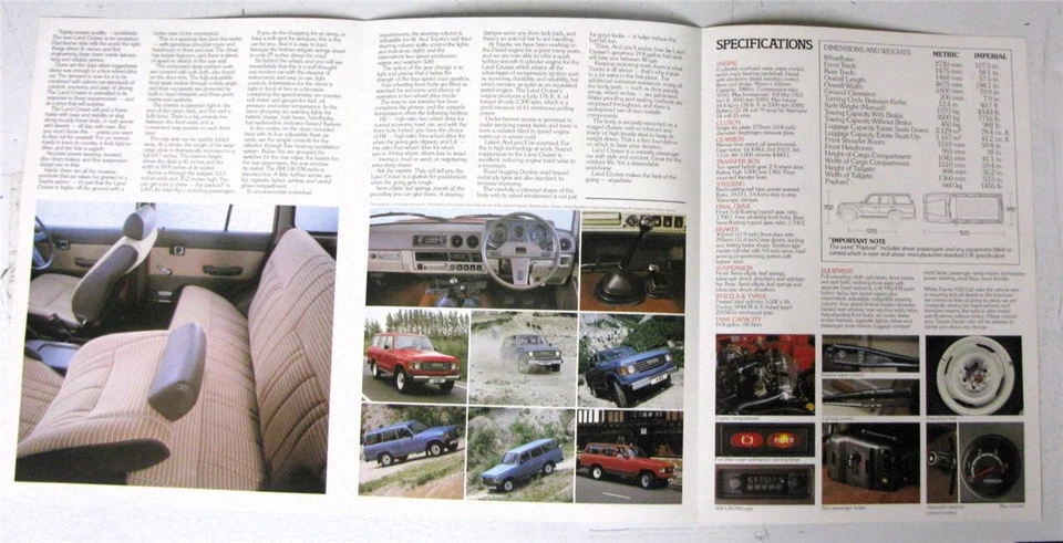 TOYOTA Land Cruiser Car Sales Brochure 1982 #00000-90278-BR - Image 3 of 4