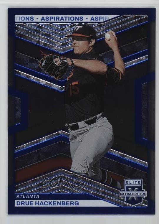 2023 Panini Elite Extra Edition Blue Aspirations /349 Drue Hackenberg #66 08jk