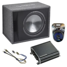 Fits GMC Canyon 04-17 Harmony Single 12" Loaded Sub Box Enclosure & CXA400.1 Amp