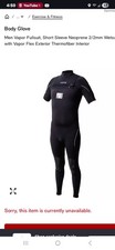 BODY GLOVE Men's 2mm VAPOR Chest-Zip S/S Wetsuit - BLK - Small - NWT