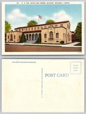 US Post Office Federal Building Marianna Florida Postcard