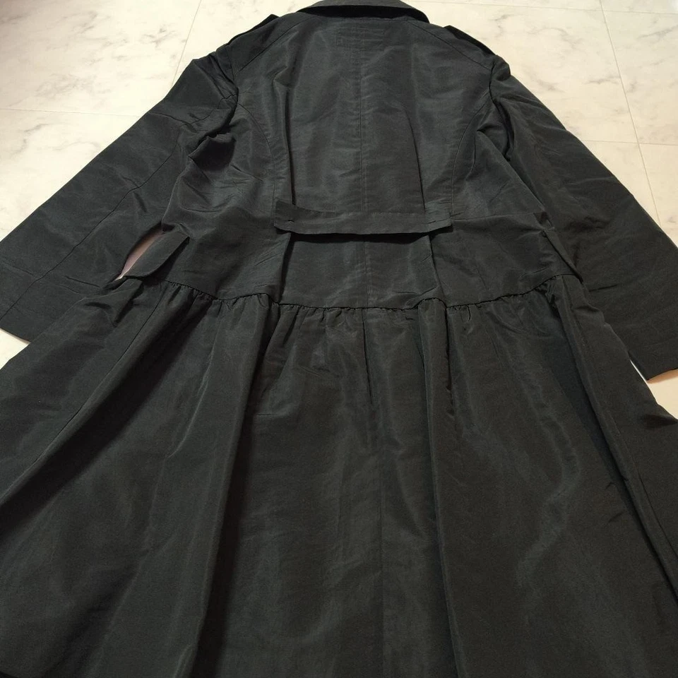 Miu Miu черный Тренч размер 38/M flare дизайн хорошее состояние редкая из Японии- - Изображение 4 из 4