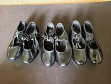 Lot of 3 Pairs Bloch Kids Tap Shoes Sizes 11, 12, 13. Black Dance Shoes 54