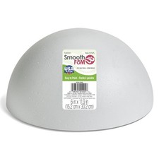 6 Pack - FloraCraft SmoothFoM Hollow Half Ball Bulk Pack-6"X11.9" - SFBA12HH